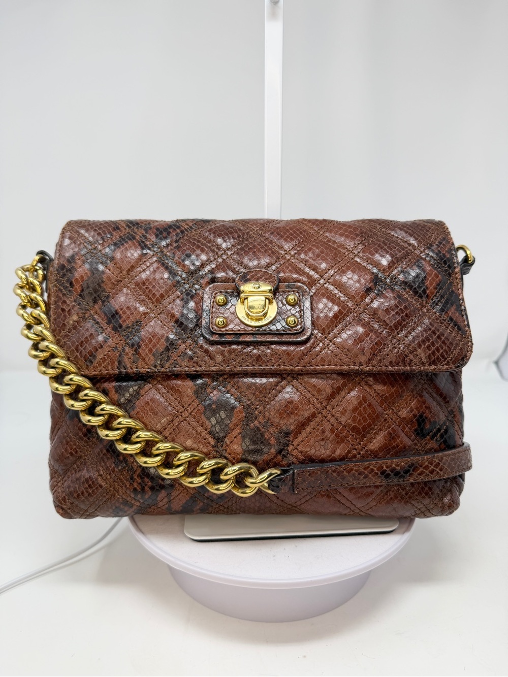 Marc Jacobs Single Bag in snakeskin-embossed leather Fall 2010 collection